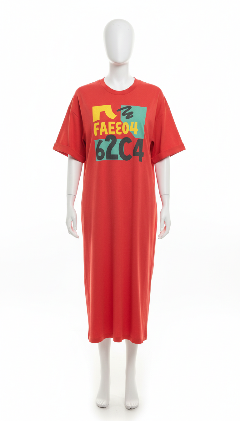 Camiseta gráfica roja bermellón